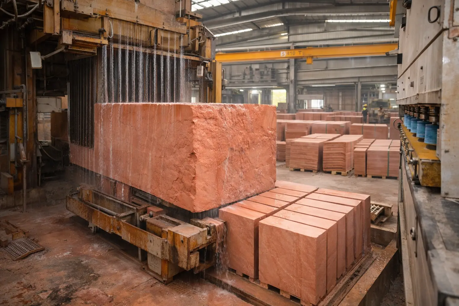 Sandstone gang saw processing unit in Dholpur Rajasthan