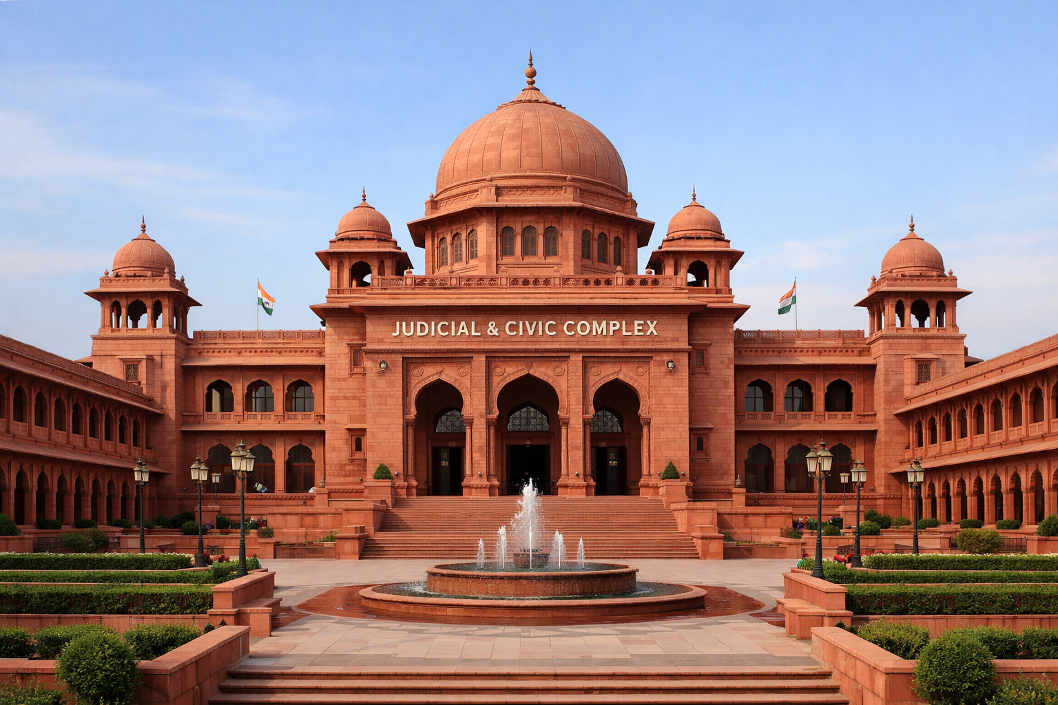 Dholpur Red Sandstone Judicial Complex Architecture