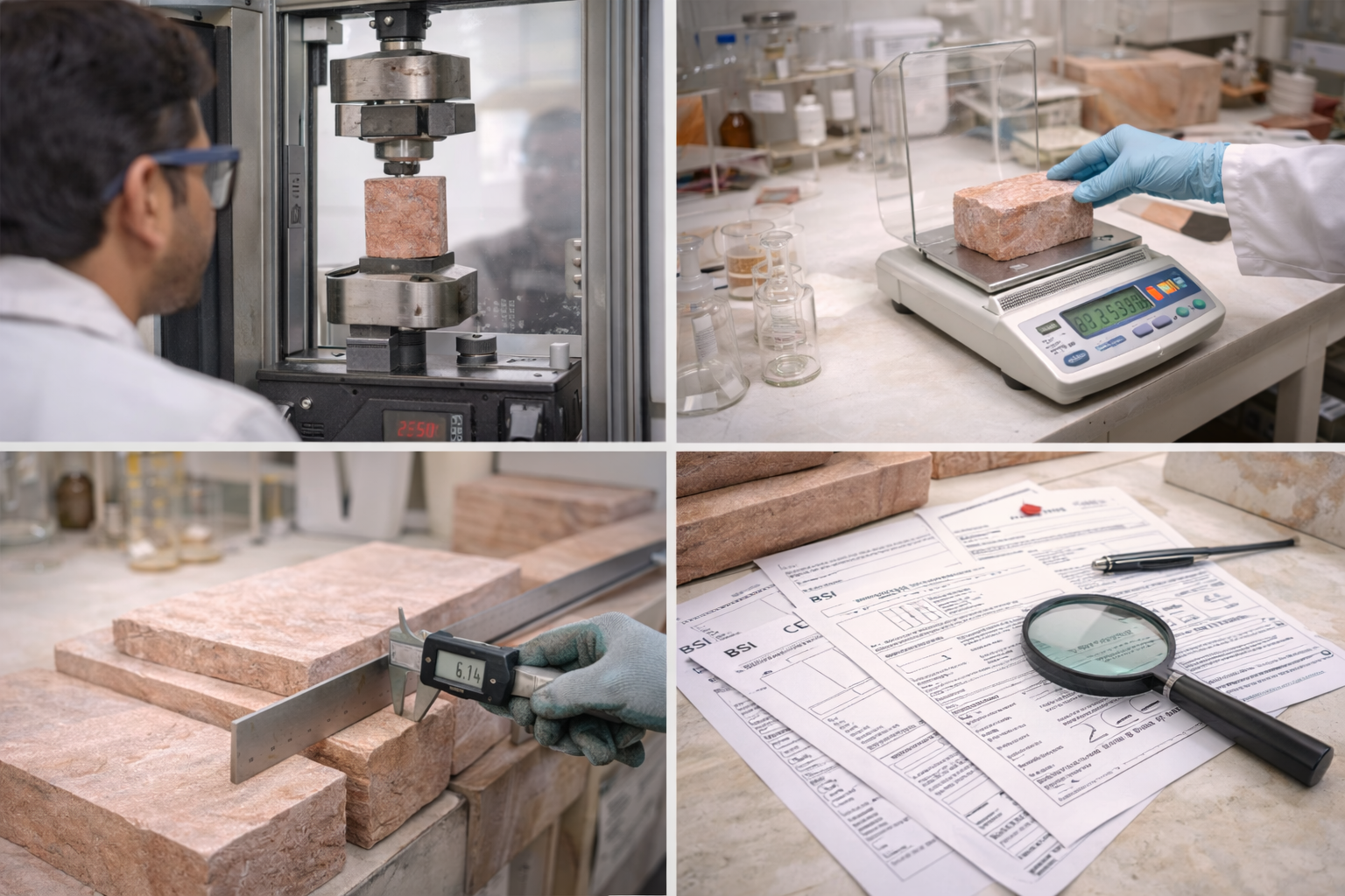 Sandstone thickness inspection and dimensional verification