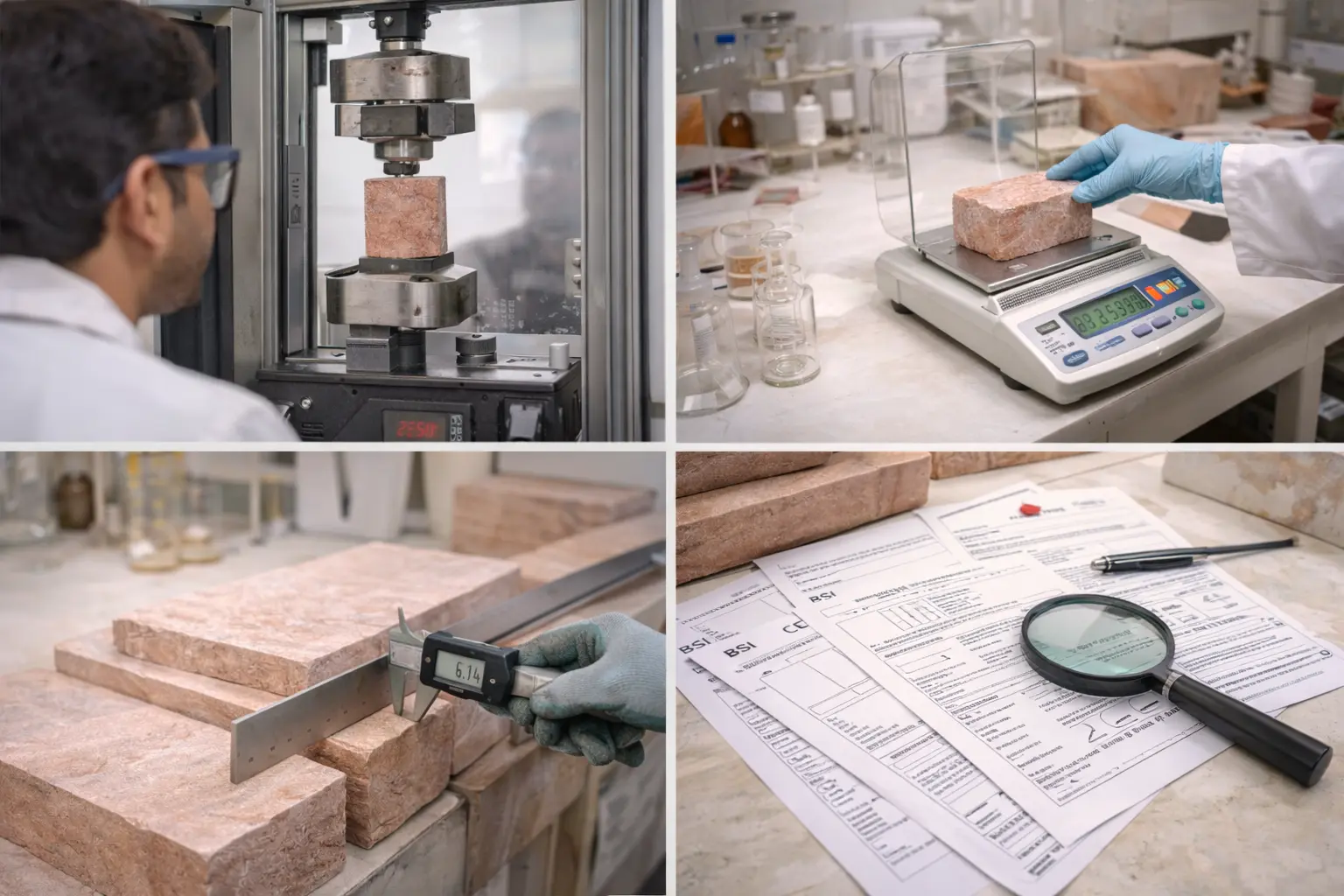 Sandstone thickness inspection and dimensional verification