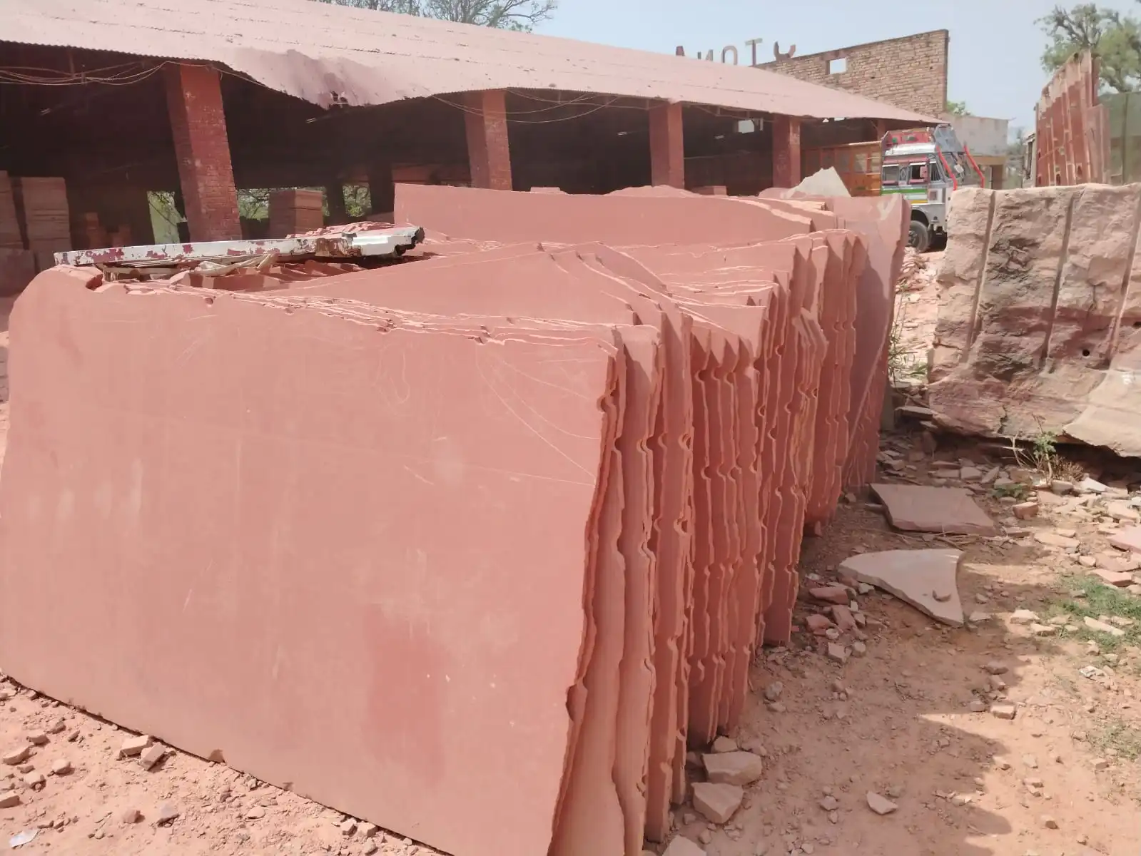 Dholpur Red Sandstone Slabs