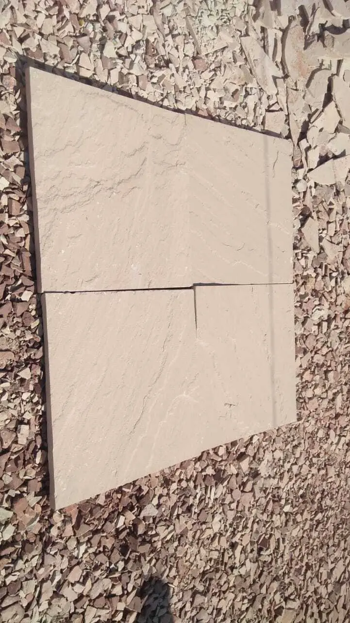 Dholpur Beige Sandstone machine cut finish texture