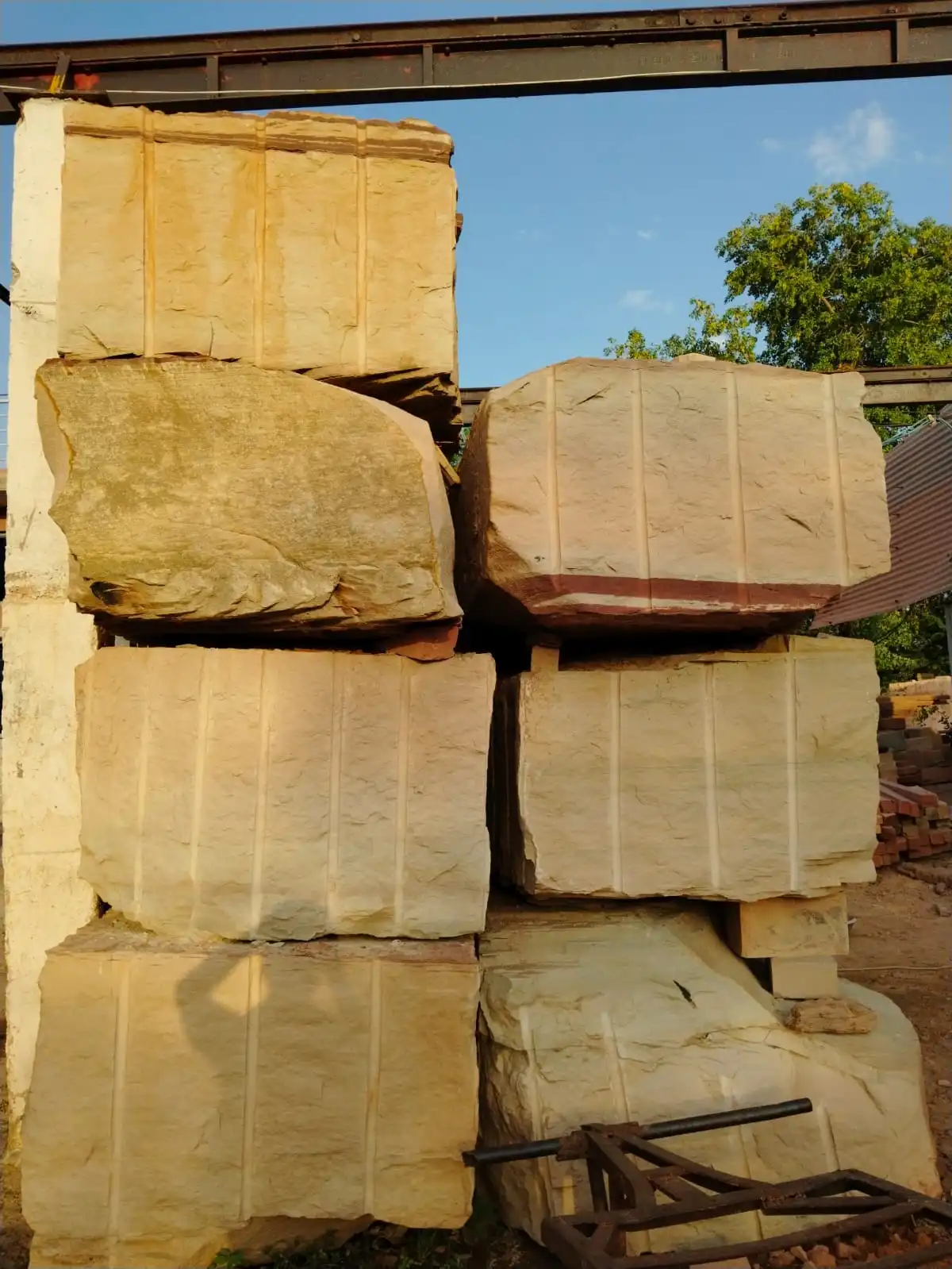 Dholpur Beige Sandstone Blocks