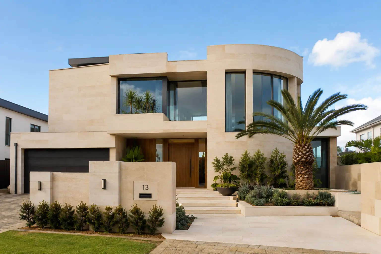 Dholpur Beige Sandstone used in luxury residential architecture