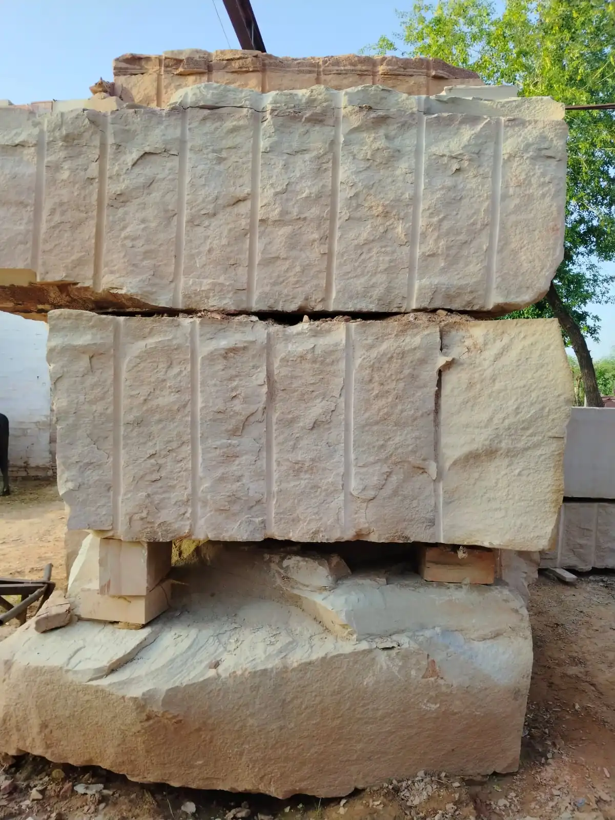 Dholpur Beige Sandstone Blocks
