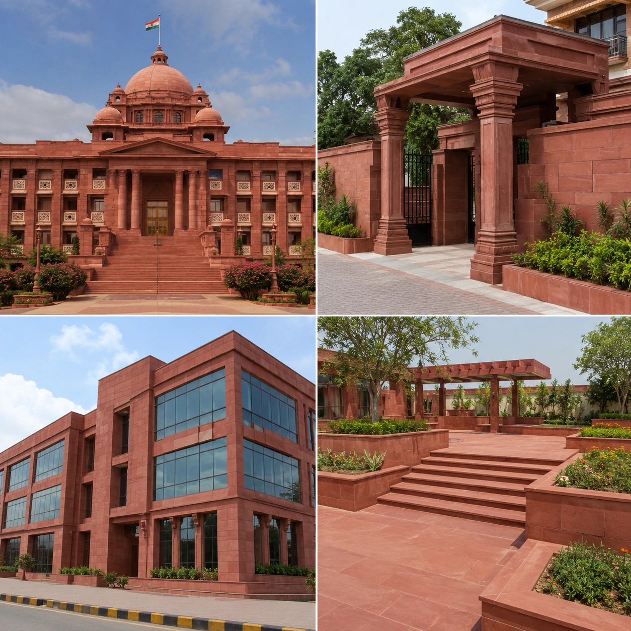 Applications of Dholpur Red Sandstone in architecture