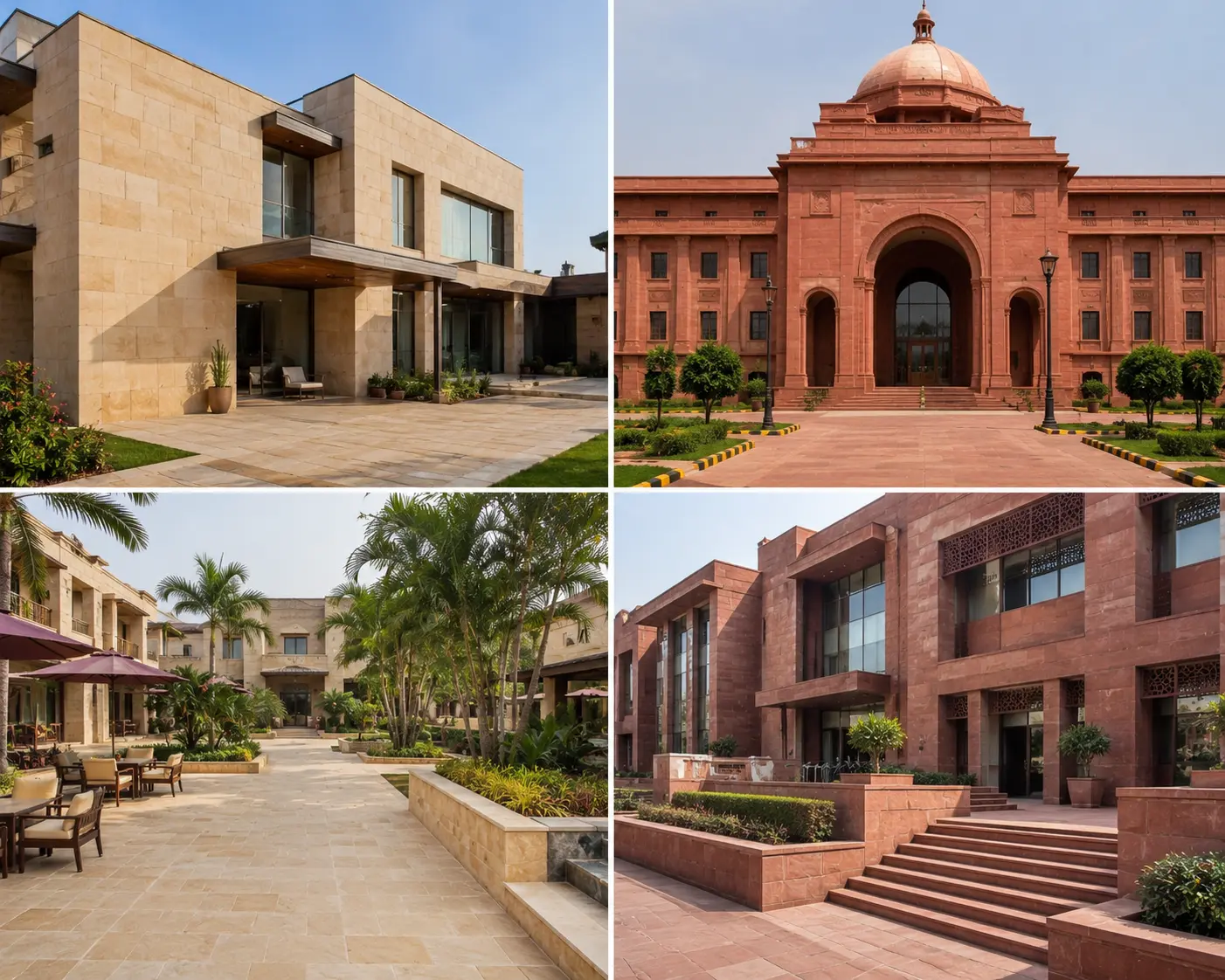 Applications of Dholpur Beige and Dholpur Red Sandstone in architecture and construction