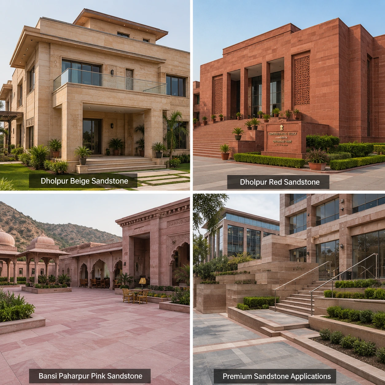 Applications of Rajasthan sandstone in luxury architecture