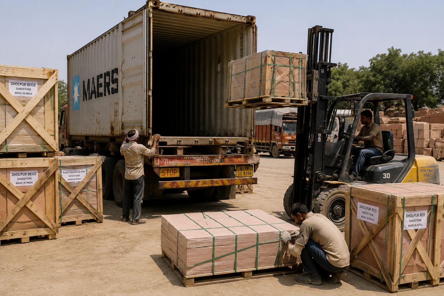 Rajasthan sandstone supply and export logistics