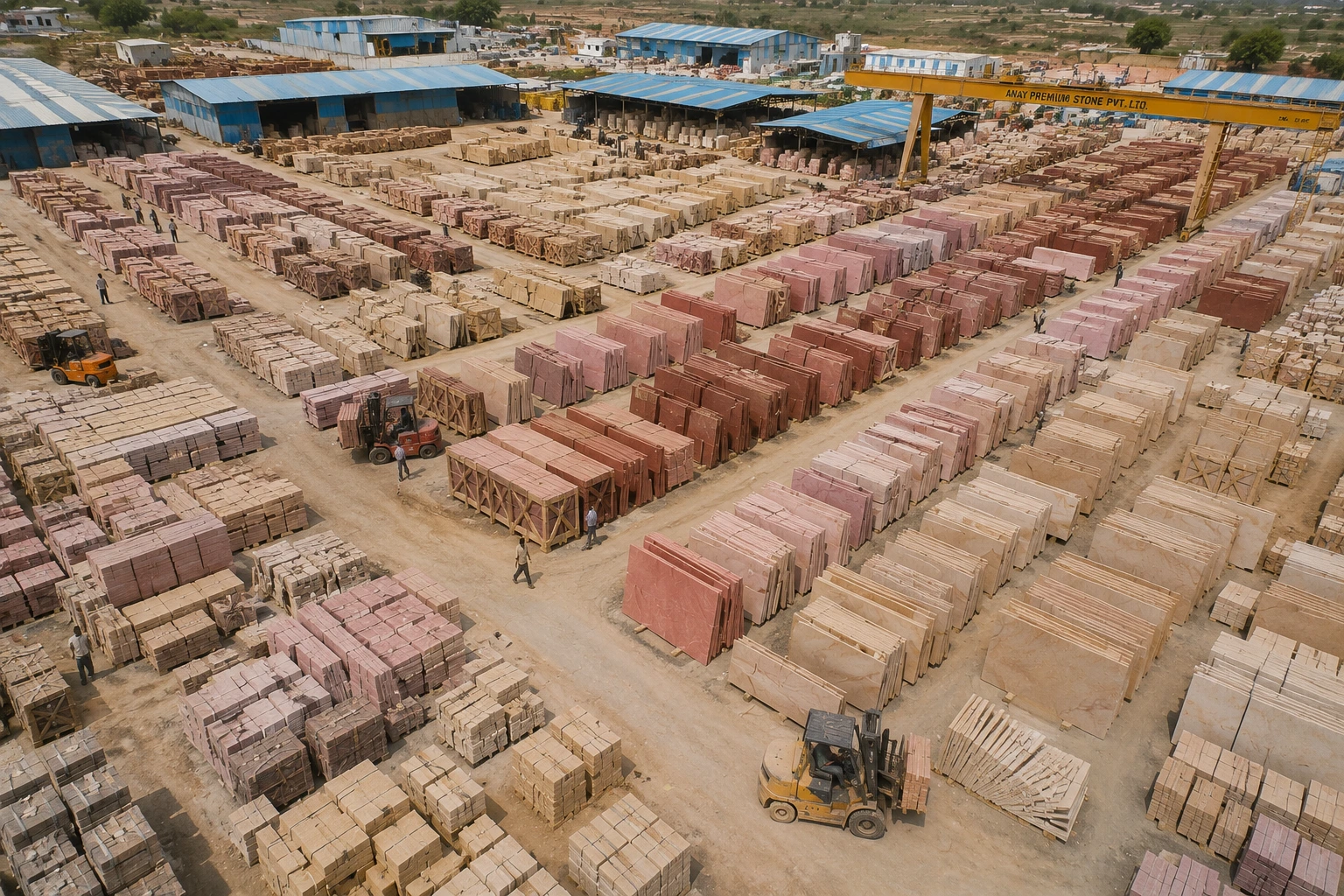 Sandstone manufacturing capacity and custom production facility